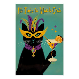 Retro Sophisticats Het is tijd voor de Mardi Gras  Perfect Poster