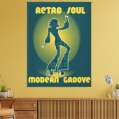 Retro Soul Modern Groove Canvas Afdruk (Insitu (Woonkamer))