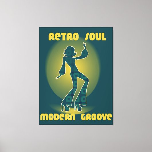Retro Soul Modern Groove Canvas Afdruk (Voorkant)