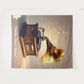 "Retro Soundwave Revival" Wandkleed (Voorkant (horizontaal))