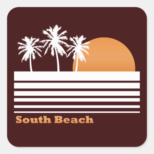 Retro South Beach Stickers (Voorkant)