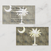 Retro South Carolina Flag Visitekaartje (Voorkant / Achterkant)