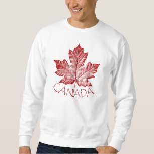 Rétro souvenir de feuille d'érable de sweatshirt