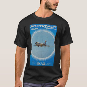 Retro Sovjet-luchtvaartmaatschappijen Aeroflot Rus T-shirt