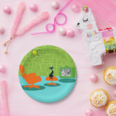 Retro Space Age Kat Paper Bord (Feest)