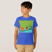 Retro Space Age Kat T-Shirt (Voorkant volledig)
