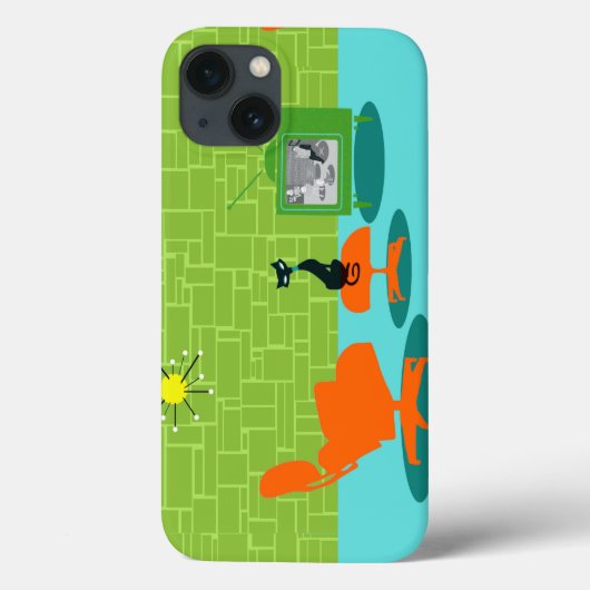 Retro Space Age Kitty iPhone 6 Coque (Verso)