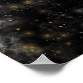 Retro Space Art avec la planète Vénus Poster (Coin)