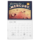 Retro Space Calendar - Groeten van de planeten Kalender (Jan 2026)