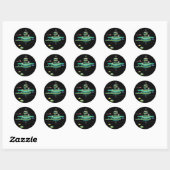 Retro Space Diner Ronde Sticker (Vel)