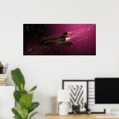 Retro Space Fighter Poster (Thuiskantoor)