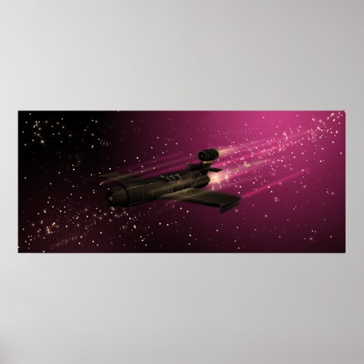 Retro Space Fighter Poster (Voorkant)
