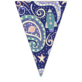 Retro Space Galaxy Design Vlaggetjes (Derde vlag)