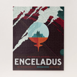 Retro Space Poster-Cassini missie naar Saturnus Legpuzzel