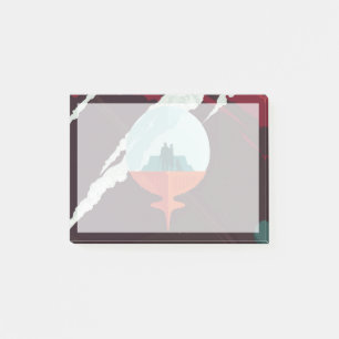 Retro Space Poster-Cassini missie naar Saturnus Post-it® Notes