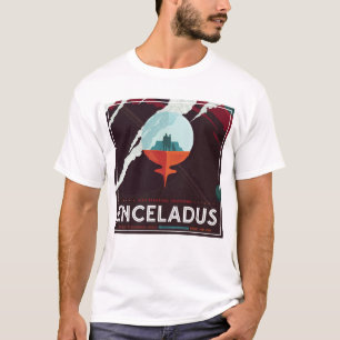 Retro Space Poster-Cassini missie naar Saturnus T-shirt