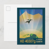 Retro Space Poster-De zwaartekracht van een Super Briefkaart (Voorkant / Achterkant)