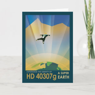 Retro Space Poster-De zwaartekracht van een Super  Kaart