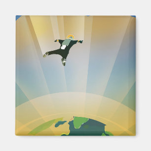 Retro Space Poster-De zwaartekracht van een Super Magneet