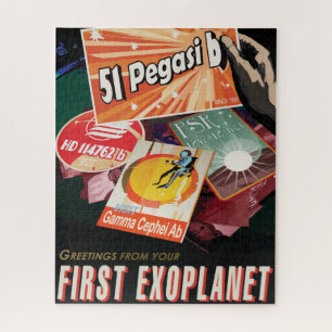 Retro Space Poster-Exoplanet Discovery 51 Pegasi B Legpuzzel