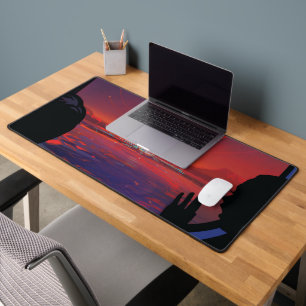 Retro Space Poster - Kijkers observeren trappist-1 Bureaumat