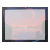 Retro Space Poster - Kijkers observeren trappist-1 Notitieblok (Voorkant)