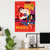 Retro Space Poster - Mars Exploration Program. (Thuiskantoor)
