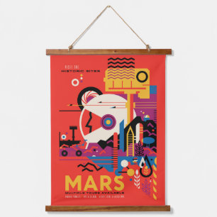 Retro Space Poster - Mars Exploration Program. Hangend Wandkleed