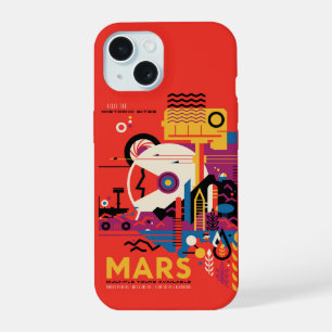 Retro Space Poster - Mars Exploration Program. iPhone 15 Hoesje