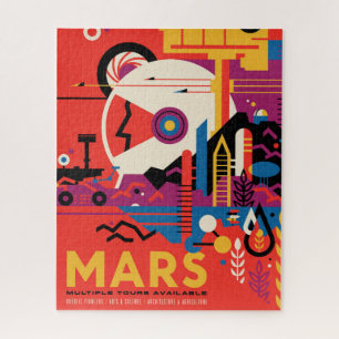Retro Space Poster - Mars Exploration Program. Legpuzzel