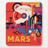 Retro Space Poster - Mars Exploration Program. Muismat (Voorkant)