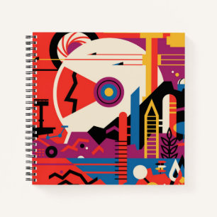 Retro Space Poster - Mars Exploration Program. Notitieboek