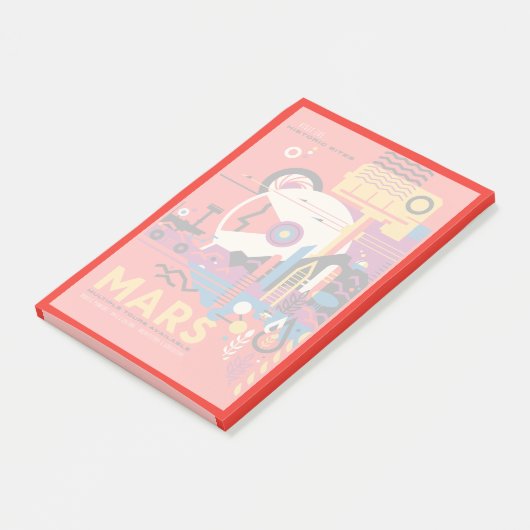 Retro Space Poster - Mars Exploration Program. Post-it® Notes (Schuin)