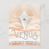 Retro Space Poster-Observatory in het zonnestelsel Briefkaart (Voorkant)