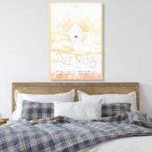 Retro Space Poster-Observatory in het zonnestelsel Canvas Afdruk (Insitu (Slaapkamer))