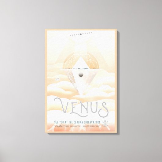 Retro Space Poster-Observatory in het zonnestelsel Canvas Afdruk (Voorkant)