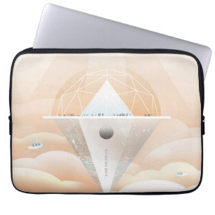 Retro Space Poster-Observatory in het zonnestelsel Laptop Sleeve