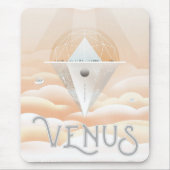 Retro Space Poster-Observatory in het zonnestelsel Muismat (Voorkant)