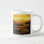 Retro Space Poster - Titan, de grootste maan van S Extra Grote Beker (Rechts)