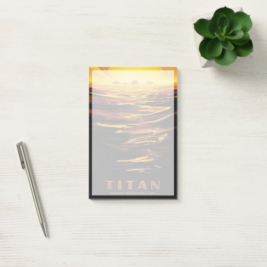 Retro Space Poster - Titan, de grootste maan van S Post-it® Notes (Kantoor)