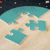 Retro Space Rocket Illustratie Legpuzzel (Zijkant)