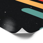 Retro Space Rocket Illustratie Perfect Poster (Hoek)