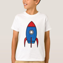 Retro Space Rocket Kinder T-Shirt