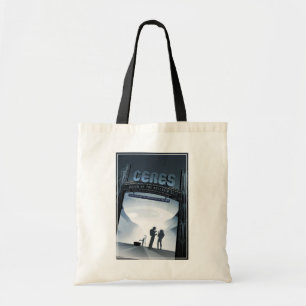 Retro Space Travel Poster Dwerg Planet Ceres. Tote Bag