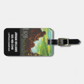 Retro Space Travel Poster-Een Aarde Wetenschap Mis Bagagelabel (Voorkant horizontaal)