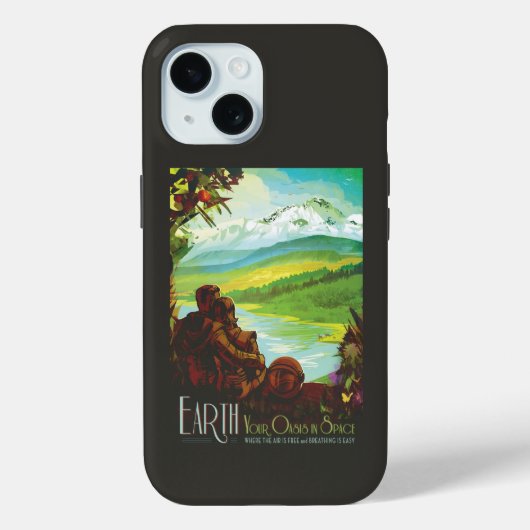 Retro Space Travel Poster-Een Aarde Wetenschap Mis Case-Mate iPhone Case (Achterkant)