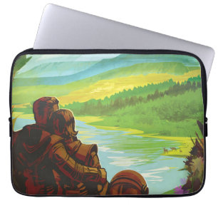 Retro Space Travel Poster-Een Aarde Wetenschap Mis Laptop Sleeve