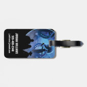 Retro Space Travel Poster - Jupiter's Moon Europa. Bagagelabel (Achterkant horizontaal)