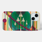 Retro Space Travel Poster - Zonnestelsel Grand Tou Case-Mate iPhone Case (Achterkant (horizontaal))