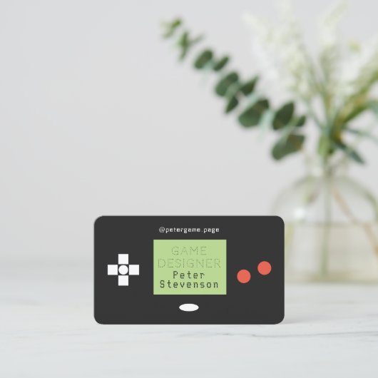 Retro spad stijlvol met spad visitekaartje (Staand voorkant)